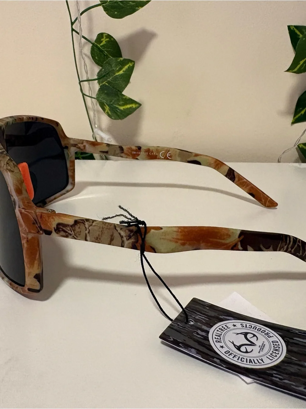 Realtree Camouflage Shield Sunglasses with Black Lenses